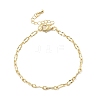 Brass Link Chain Bracelet for Women BJEW-A065-04G-4