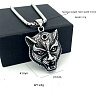 Vintage 304 Stainless Steel Lion Head Pendant Necklaces for Men Women LS-OG9311-6