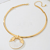 Alloy & Natural Shell Pendant Choker & Stud Earrings FS-WG574AF-01-5