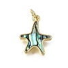Brass & Natural Shell Pendants SH-CBA7C77-02A-G-1