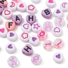 8 Style Pink & Purple Series Opaque Acrylic Beads MACR-YW0001-50-4