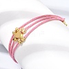 Polyester Multi-Strand Bracelets FB-CBA983F-02G-03-3