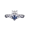 Alloy and Rhinestone Owl Ring PW-WG5791B-01-1