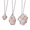 3Pcs 3 Sizes 304 Stainless Steel Singapore Chain Macrame Pouch Pendant Necklace Making SA-CJ982C-P-5