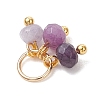 5Pcs 5 Styles Dyed Natural Malaysia Jade Faceted Rondelle Bead Charms PALLOY-JF04898-01-5