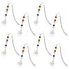 Chakra Theme Natural & Synthetic Gemstone Beads Bookmarks AJEW-AB00202-1