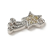 Brass Micro Pave Cubic Zirconia Charms KK-I276-43P-2