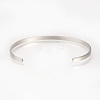 Tarnish Resistant 201 Stainless Steel Cuff Bangles BJEW-Q685-07-3