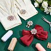 4Pcs 2 Colors Alloy Rhinestone Cufflinks HJEW-NB00211-4