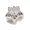 Brass Micro Pave Cubic Zirconia Beads KK-D408-11S-02A-2