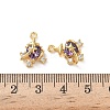Brass Micro Pave Cubic Zirconia Pendants KK-D504-26B-G-3