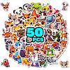 50Pcs Cartoon PVC Adhesive Waterproof Stickers PW-WGF15F9-01-1