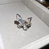 Brass Micro Pave Cubic Zirconia Cuff Open Rings for Women WG07C7C-03-1