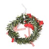 Plastic Christmas Wreath Decorations HJEW-B002-03-2