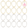 Unicraftale 40Pcs 2 Colors Alloy Open Back Bezel Pendants FIND-UN0003-23-1