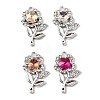 UV Plating Alloy Rhinestone Pendants FIND-A054-02S-1