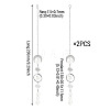 Glass Hanging Suncatchers HJEW-TADJ0005-2