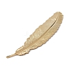 Alloy Feather Bookmarks AJEW-WH0314-07KCG-2