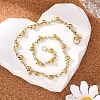 304 Stainless Steel Heart Link Bracelets BJEW-M121-03G-5