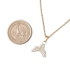 MIYUKI Delica Beads Beaded Mermaid Tail Pendant 304 Stainless Steel Cable Chain Necklaces for Women NJEW-MZ00130-02-3
