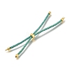 Braided Cotton Cord Slider Bracelet Making MAK-R001-01G-27-3