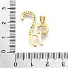 Rack Plating Brass Micro Pave Cubic Zirconia Pendants KK-K401-72G-3