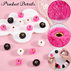 200Pcs 4 Colors Velvet Imitation Rabbit Fur European Beads FIND-SC0022-89-6