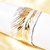 304 Stainless Steel Cuff Bangles for Women BJEW-F509-02A-G-2
