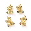 Brass Micro Pave Cubic Zirconia Pendants KK-E074-01G-1