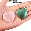 2Pcs 2 Style Heart Natural Mixed Gemstone Massage G-SZ0001-76B-3