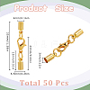 50Pcs Brass Lobster Claw Clasps KK-SC0005-85G-2