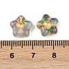 Electroplate and Golden Metal Enlaced Glass Beads EGLA-T029-02I-3