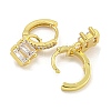 Rack Plating Brass Pave Clear Cubic Zirconia Hoop Earrings for Women EJEW-G410-48G-2