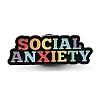 Word Social Anxiety Enamel Pin JEWB-H010-04EB-07-1