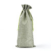 Rectangle Polyester Imitation Burlap Packing Pouches ABAG-N009-01A-03-3