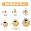 120Pcs 6 Style Brass Groove Bead KK-HY0002-98-2