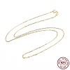 925 Sterling Silver Cable Chains Necklace for Women STER-I021-08A-G-4