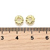 Brass Micro Pave Clear Cubic Zirconia Beads KK-K300-02B-G-2