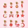 12Pcs Alloy Enamel Pendant PALLOY-FS00003-6