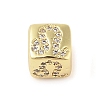 Brass Micro Pave Clear Cubic Zirconia European Beads LS-KK-K368-01G-05-1