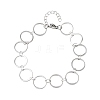 304 Stainless Steel Ring Link Chain Bracelets BJEW-P373-02D-P-4