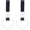2Pcs ABS Plastic Heart Rear Bumper Warning Handle Ring HJEW-SP0001-49D-1