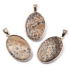 Natural Picture Jasper Pendants G-N326-31F-1