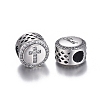 Hollow 925 Sterling Silver European Beads OPDL-L017-028TAS-2