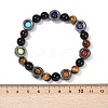 Natural & Synthetic Mixed Gemstone Beaded Stretch Bracelets for Women Men BJEW-Q031-01A-3