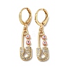 Real 18K Gold Plated Brass Dangle Leverback Earrings EJEW-L269-016G-09-1