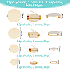 96Pcs 4 Styles Alloy Brooch Base Settings FIND-FH0012-21-2