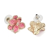 Flower Enamel Stud Earrings EJEW-M005-01-2