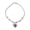 Non-magnetic Synthetic Hematite & Glass Beaded Necklaces NJEW-JN04811-4