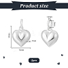 925 Sterling Silver Peach Heart Charms FIND-PH0021-55B-2